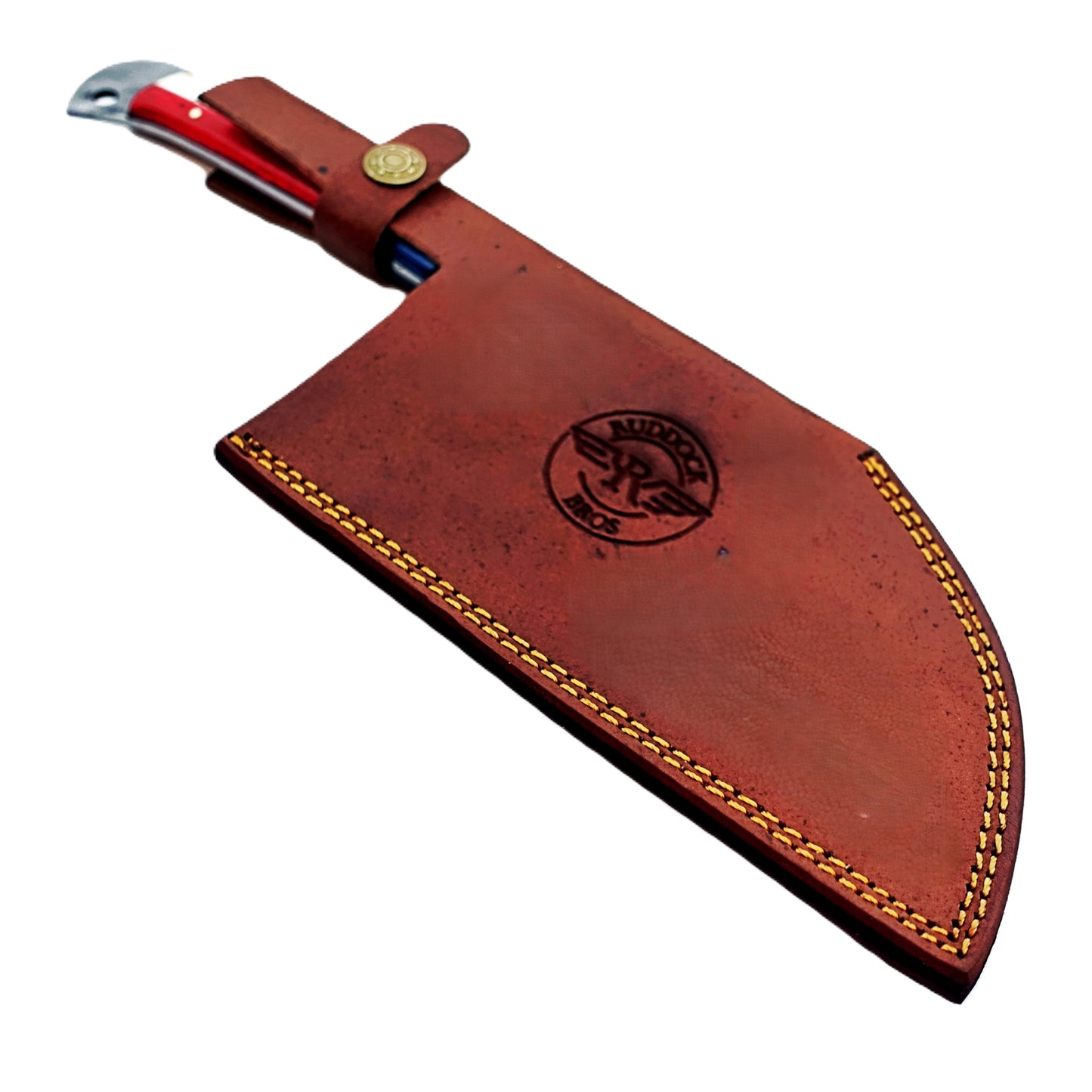 Lone Star Serbian Cleaver - Damascus Steel