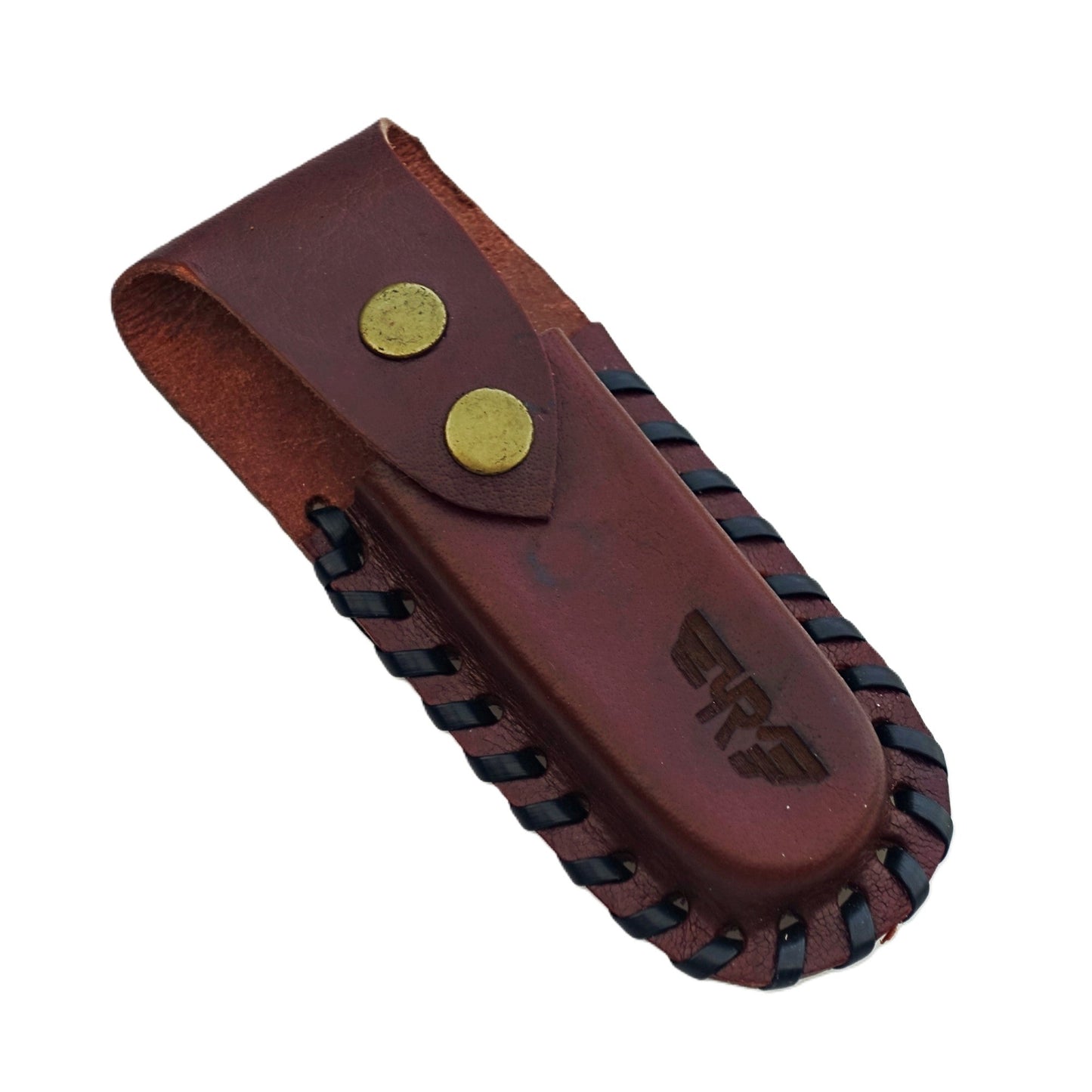 Leather sheath with Flying R logo with wings Ruddock Bros
