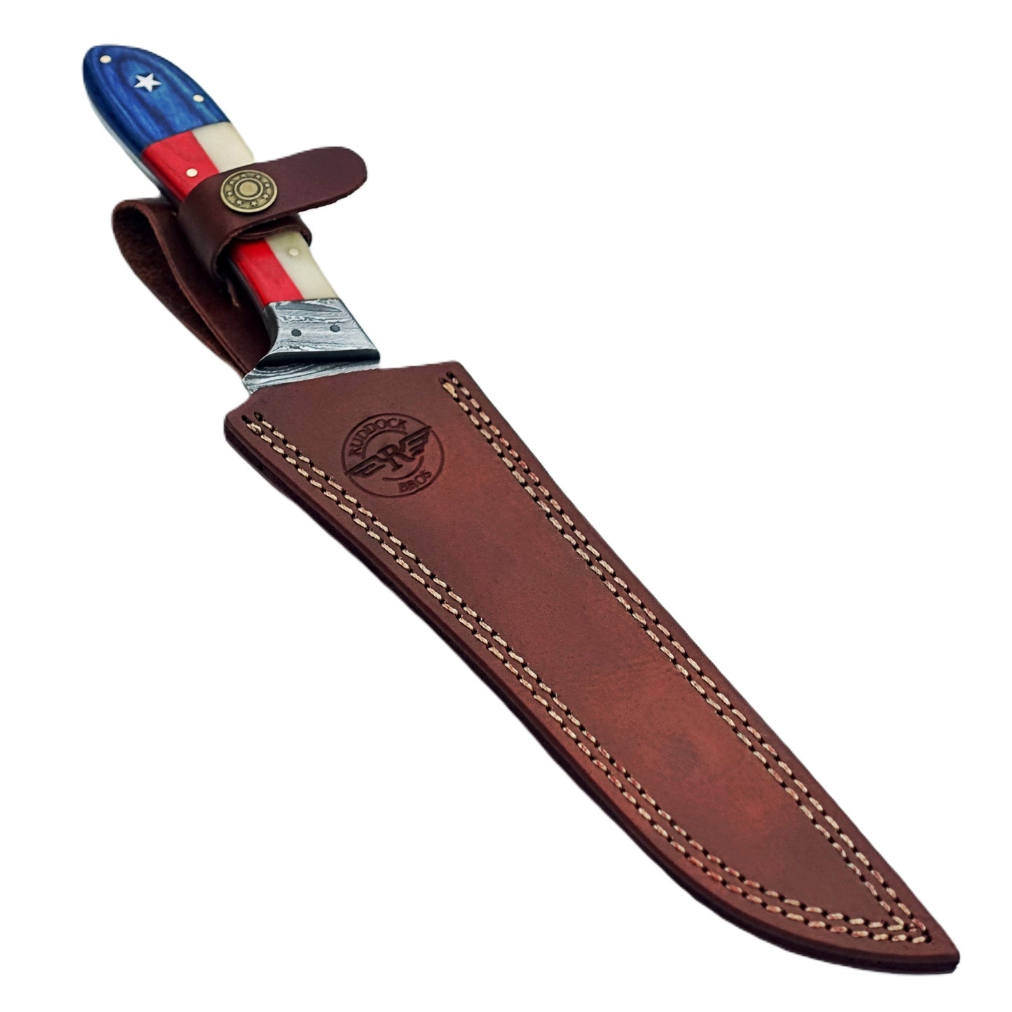 Lone Star Fillet Knife - 7" Blade - Damascus Steel