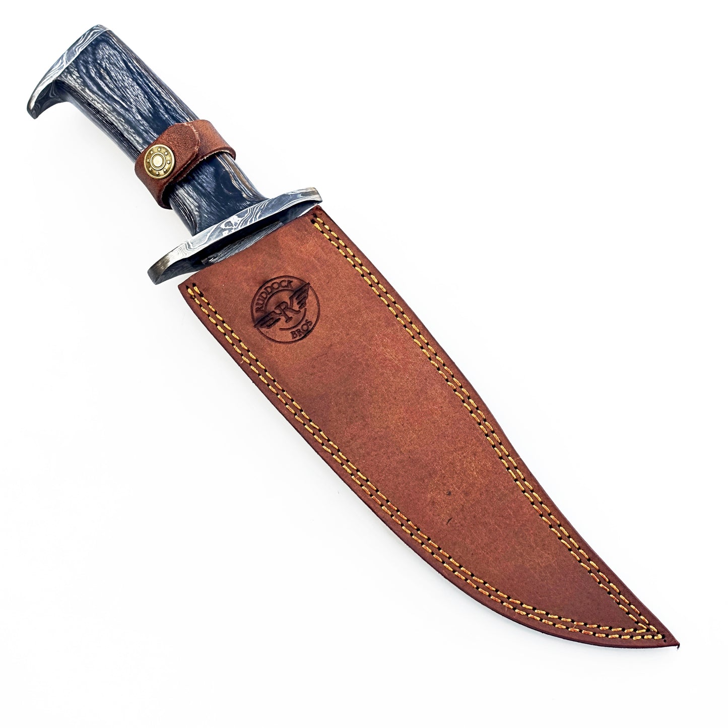 Privateer Survival Hunting Knife - Fixed Blade - Damascus Steel - 12"