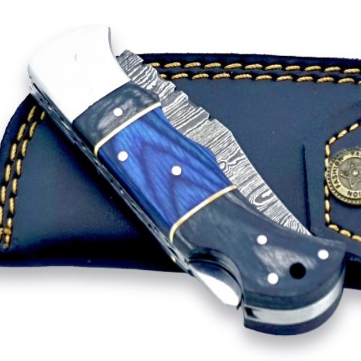 The Looker Folding Knife - Damascus Steel