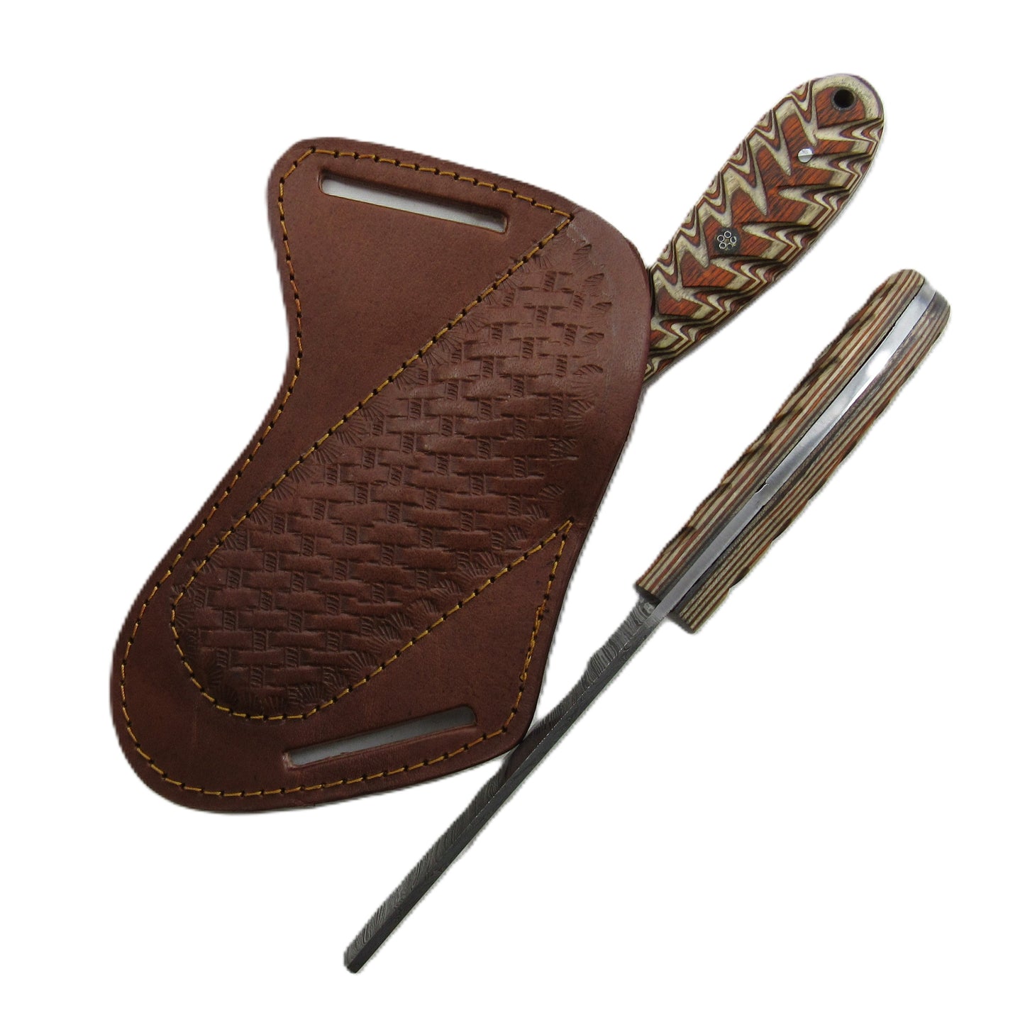 Ponderosa Utility Bull Knife - Fixed Blade - Damascus Steel