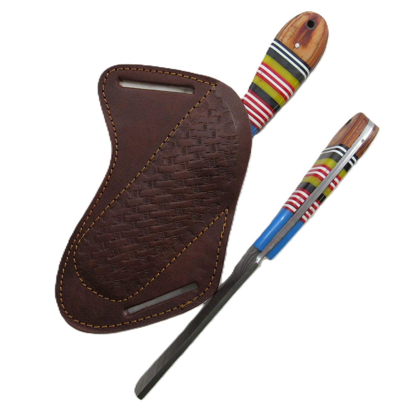 Carousel Utility Bull Knife - Fixed Blade - Damascus Steel