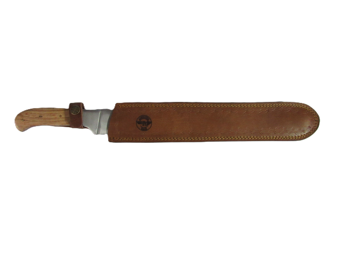 Olive Hardwood Handle Brisket Knife - Stainless Steel - 19" Overall Length