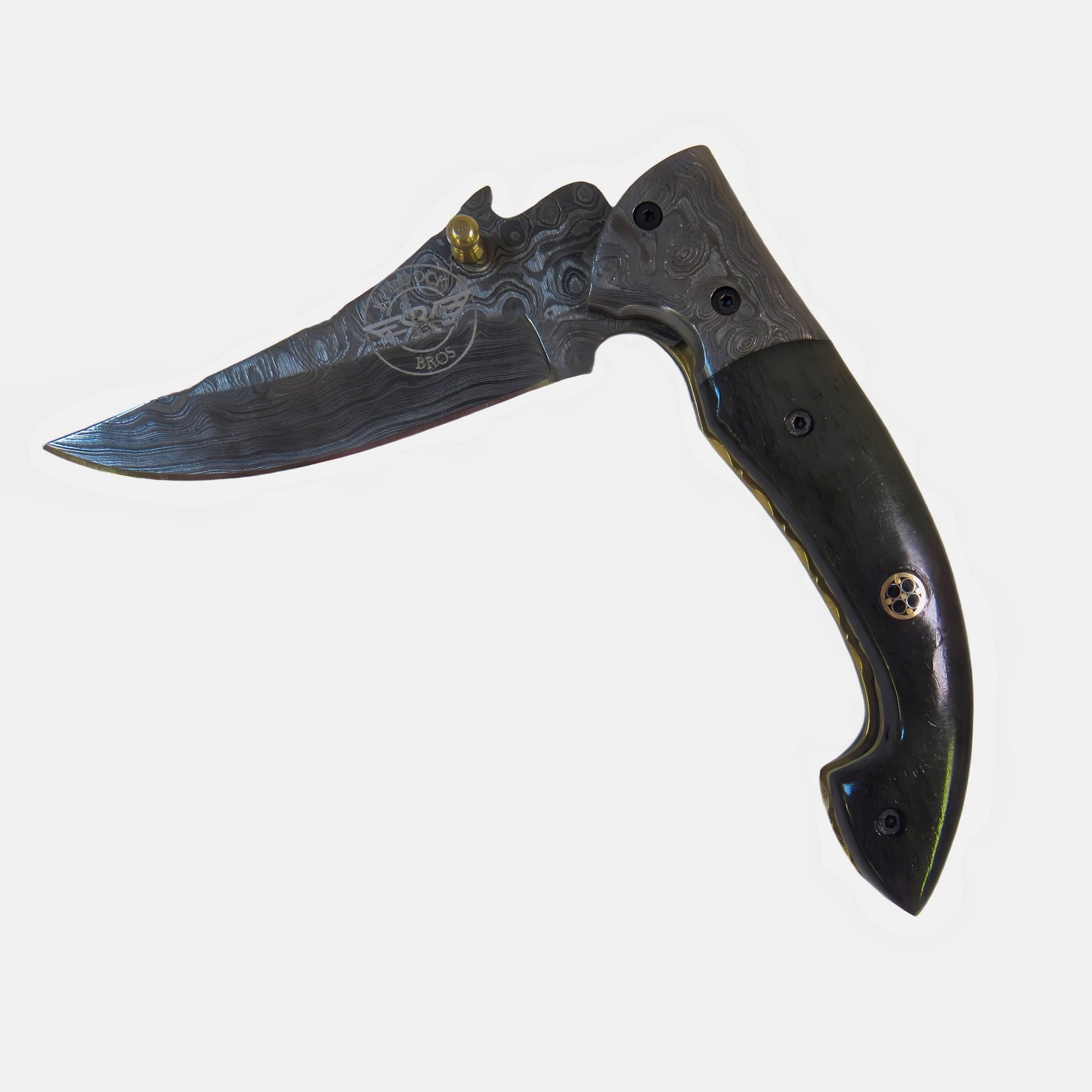 Tiburon Folding Knife - Damascus Steel