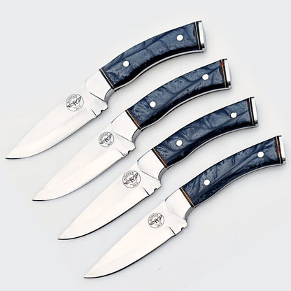 The Onyx Steak Knife 4 Piece Set - Stainless Steel - 9"