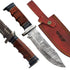 Ruddock Bros Damascus Steel fixed blade survival knife with leather sheath Ruddock El Paso Texas
