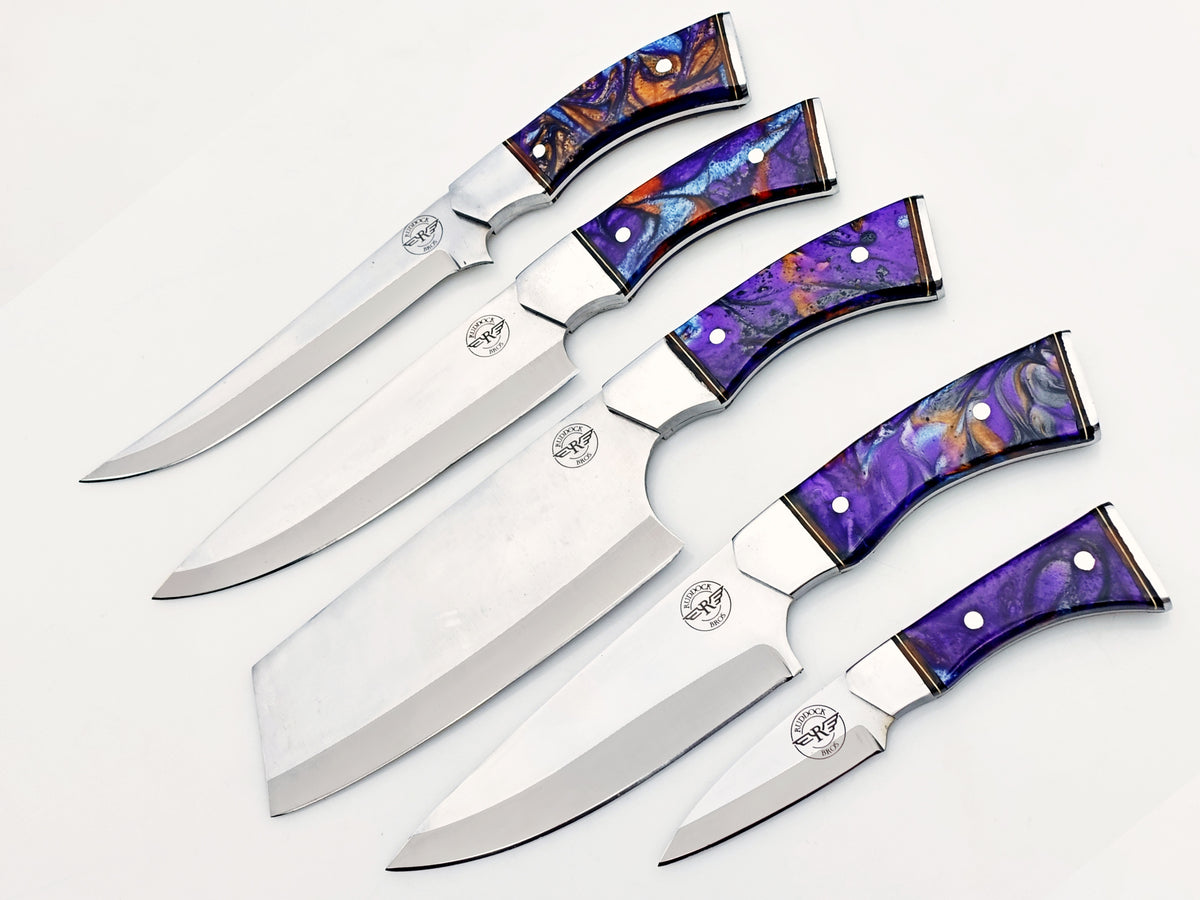 Opal 5 Piece Chef Set - Polished Stainless