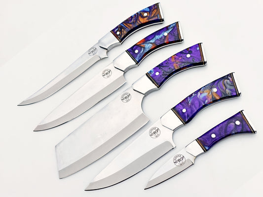 Opal 5 Piece Chef Set - Polished Stainless