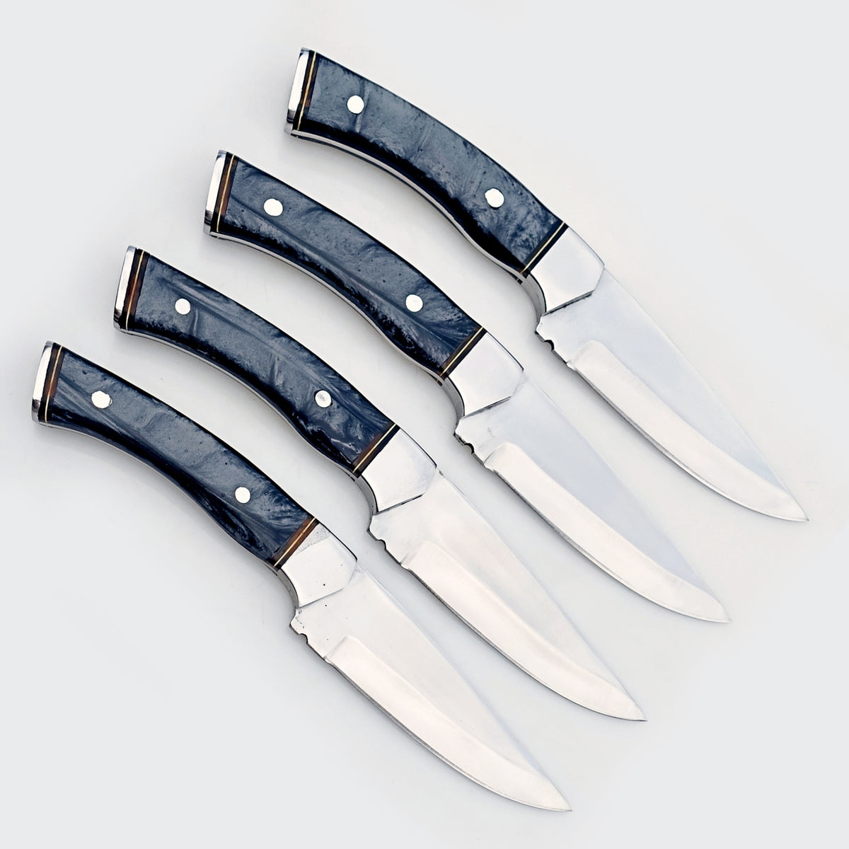 The Onyx Steak Knife 4 Piece Set - Stainless Steel - 9"