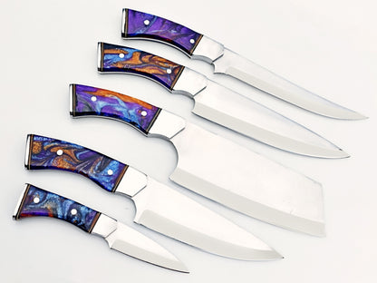 Opal 5 Piece Chef Set - Polished Stainless