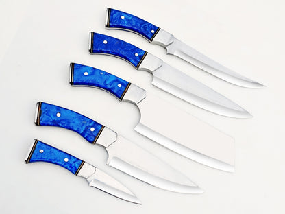 Sapphire 5 Piece Chef Set - Polished Stainless