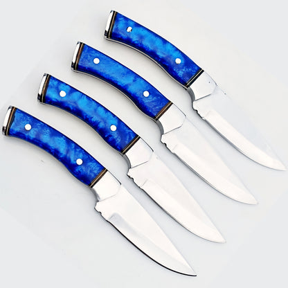 The Sapphire Steak Knife 4 Piece Set - Stainless Steel - 9"