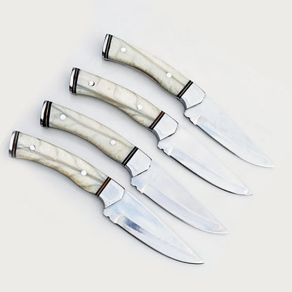 Pearl Steak Knife 4 Piece Set - Stainless Steel - 9"