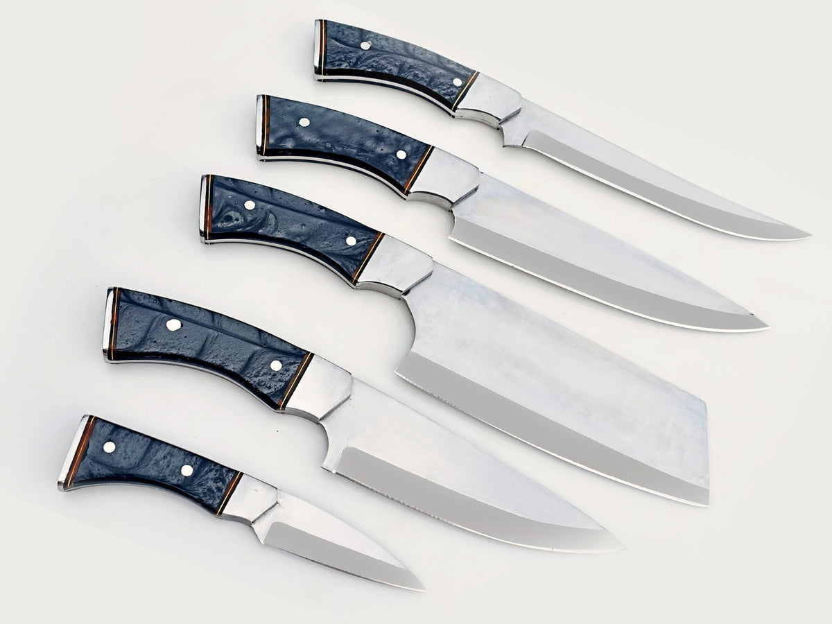 Onyx 5 Piece Chef Set - Polished Stainless