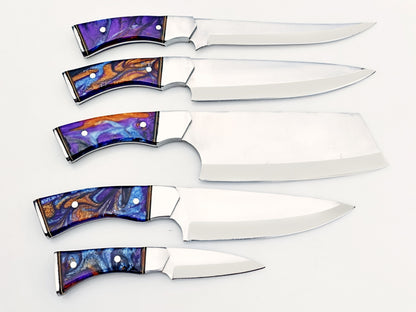 Opal 5 Piece Chef Set - Polished Stainless