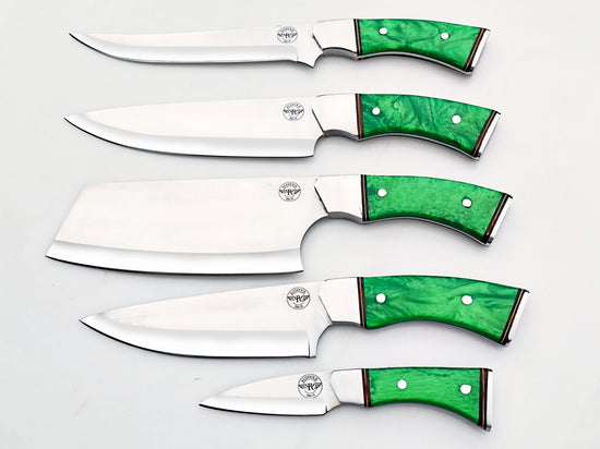 Emerald 5 Piece Chef Set - Polished Stainless
