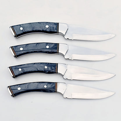 The Onyx Steak Knife 4 Piece Set - Stainless Steel - 9"