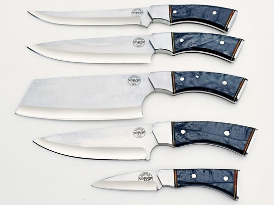 Onyx 5 Piece Chef Set - Polished Stainless
