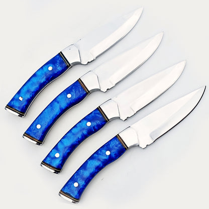The Sapphire Steak Knife 4 Piece Set - Stainless Steel - 9"