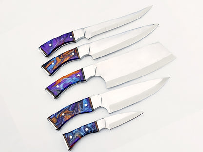 Opal 5 Piece Chef Set - Polished Stainless