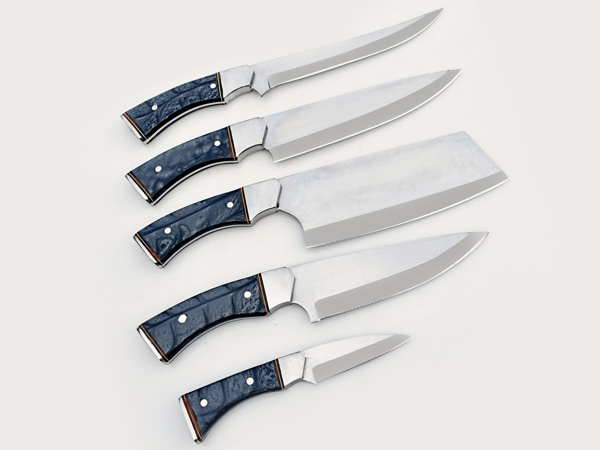 Onyx 5 Piece Chef Set - Polished Stainless