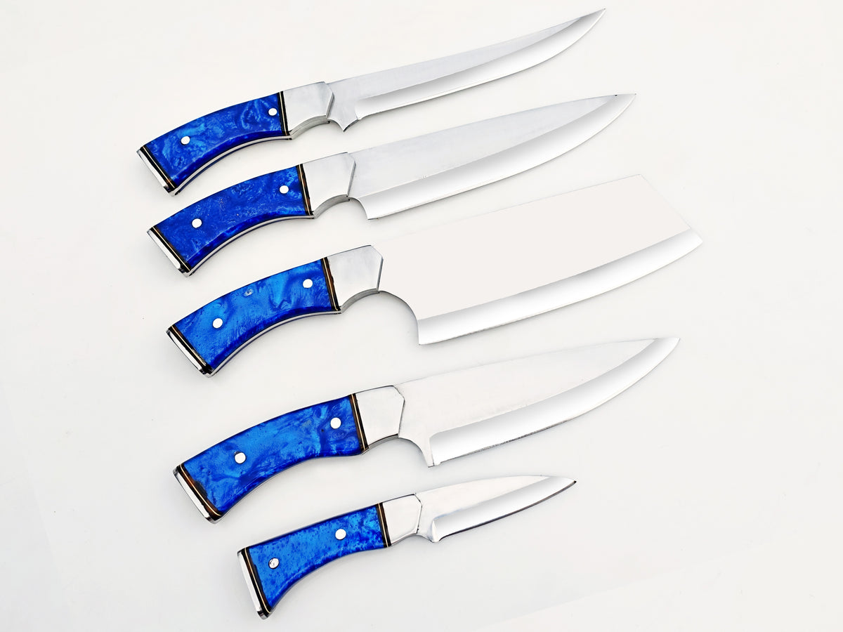 Sapphire 5 Piece Chef Set - Polished Stainless