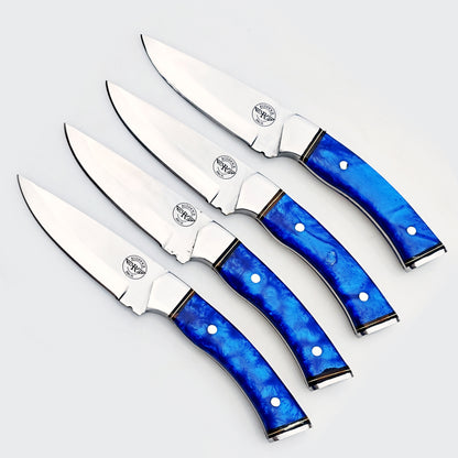 The Sapphire Steak Knife 4 Piece Set - Stainless Steel - 9"