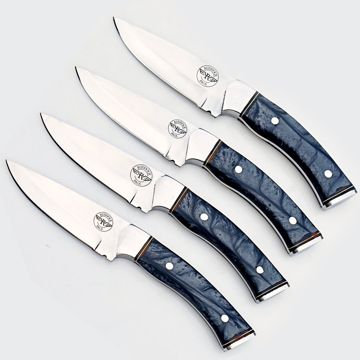 The Onyx Steak Knife 4 Piece Set - Stainless Steel - 9"