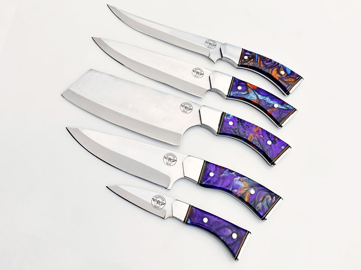 Opal 5 Piece Chef Set - Polished Stainless