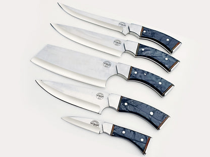 Onyx 5 Piece Chef Set - Polished Stainless