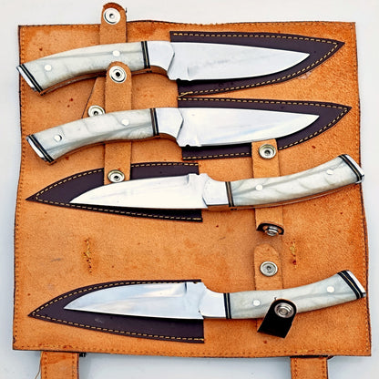 Pearl Steak Knife 4 Piece Set - Stainless Steel - 9"