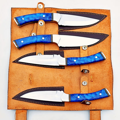 The Sapphire Steak Knife 4 Piece Set - Stainless Steel - 9"