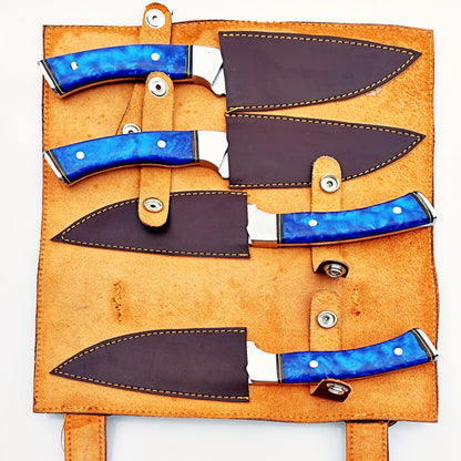 The Sapphire Steak Knife 4 Piece Set - Stainless Steel - 9"