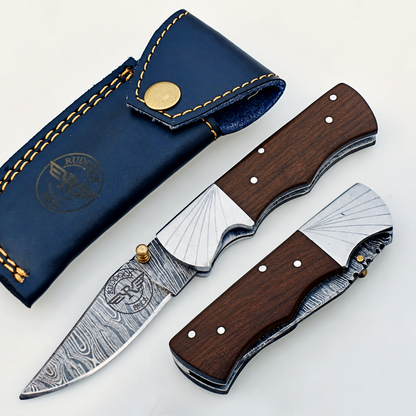Wally Folding Knife Damascus – Premium Sharp EDC Pocket Blades