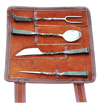 The Pinnacle Rustic Charcuterie Set - Antique Stainless - 4 Piece