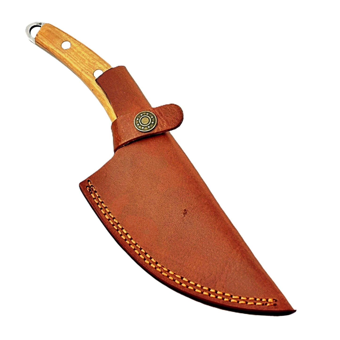 Olive Hardwood Paring Knife - Fixed Blade - Stainless Steel