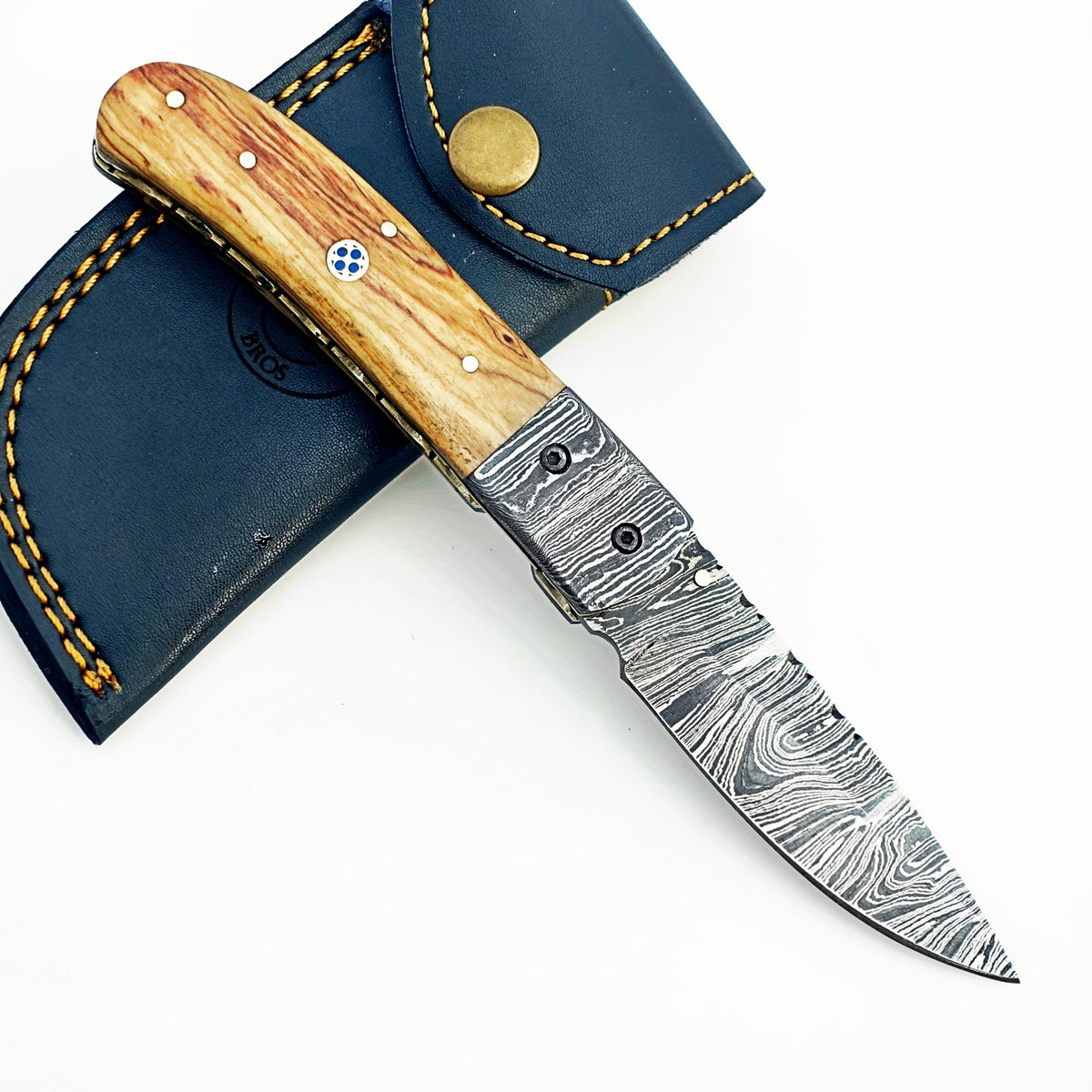 Kentucky Slugger Folding Knife - Damascus Steel