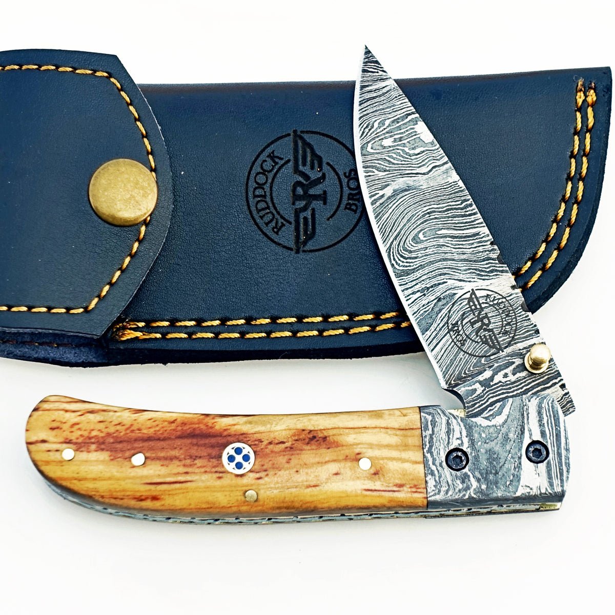 Kentucky Slugger Folding Knife - Damascus Steel