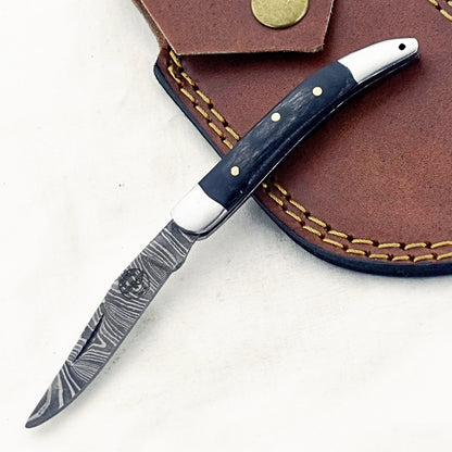 Blackwood Slim - Folding Pocket Knife - Damascus Steel