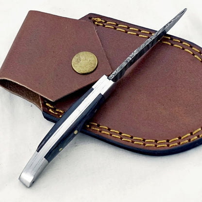 Blackwood Slim - Folding Pocket Knife - Damascus Steel