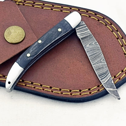 Blackwood Slim - Folding Pocket Knife - Damascus Steel
