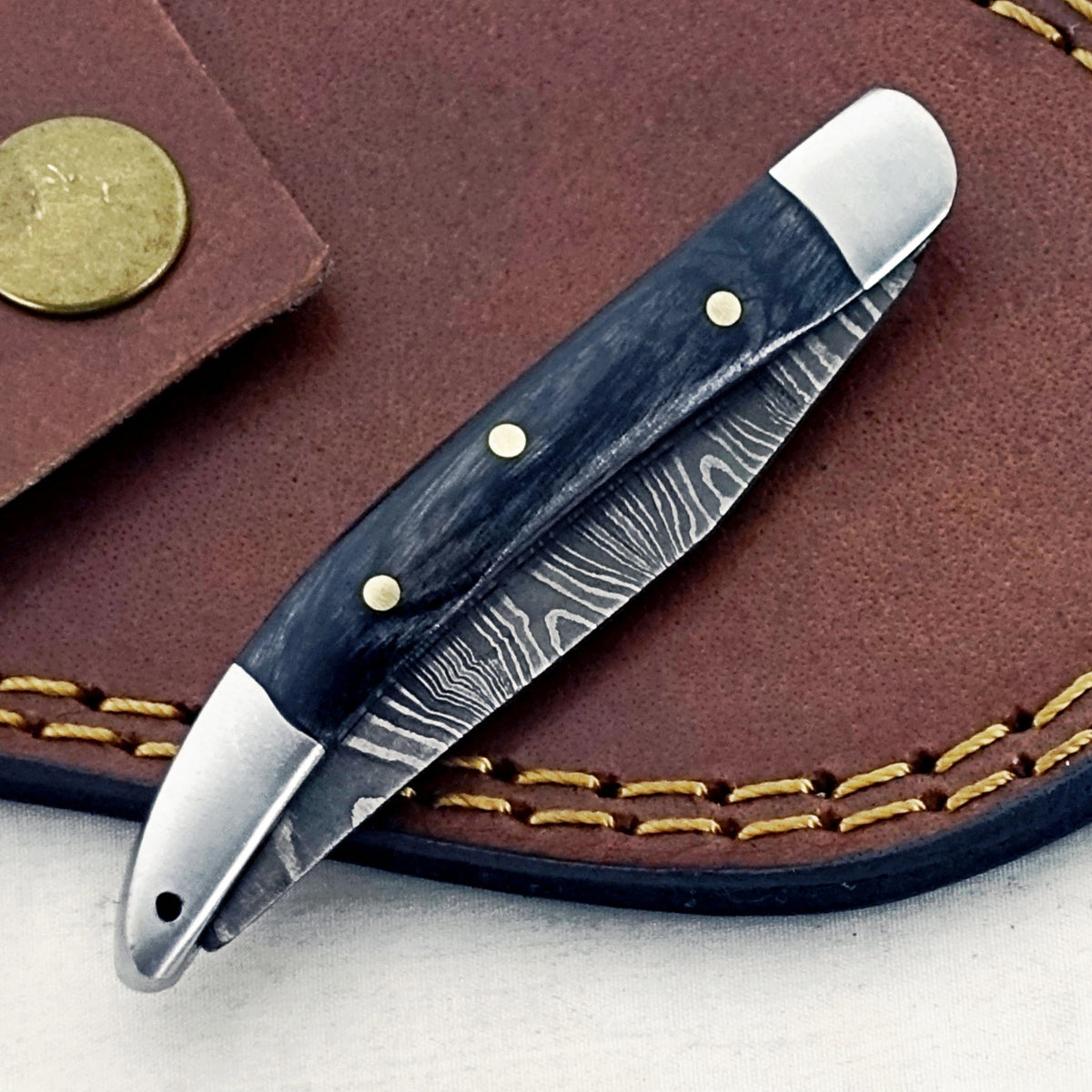 Blackwood Slim - Folding Pocket Knife - Damascus Steel