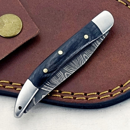 Blackwood Slim - Folding Pocket Knife - Damascus Steel