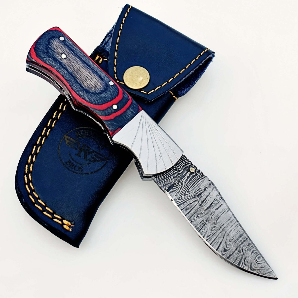 Knight Folding Knife Damascus – Premium Sharp EDC Pocket Blade