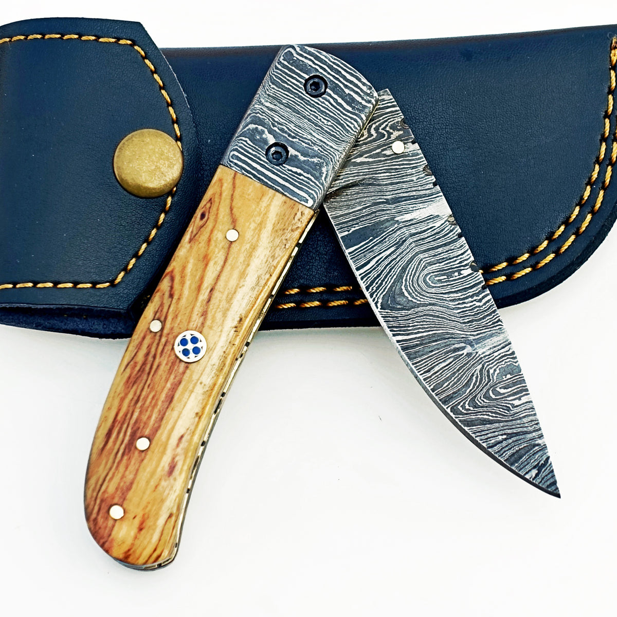 Kentucky Slugger Folding Knife - Damascus Steel