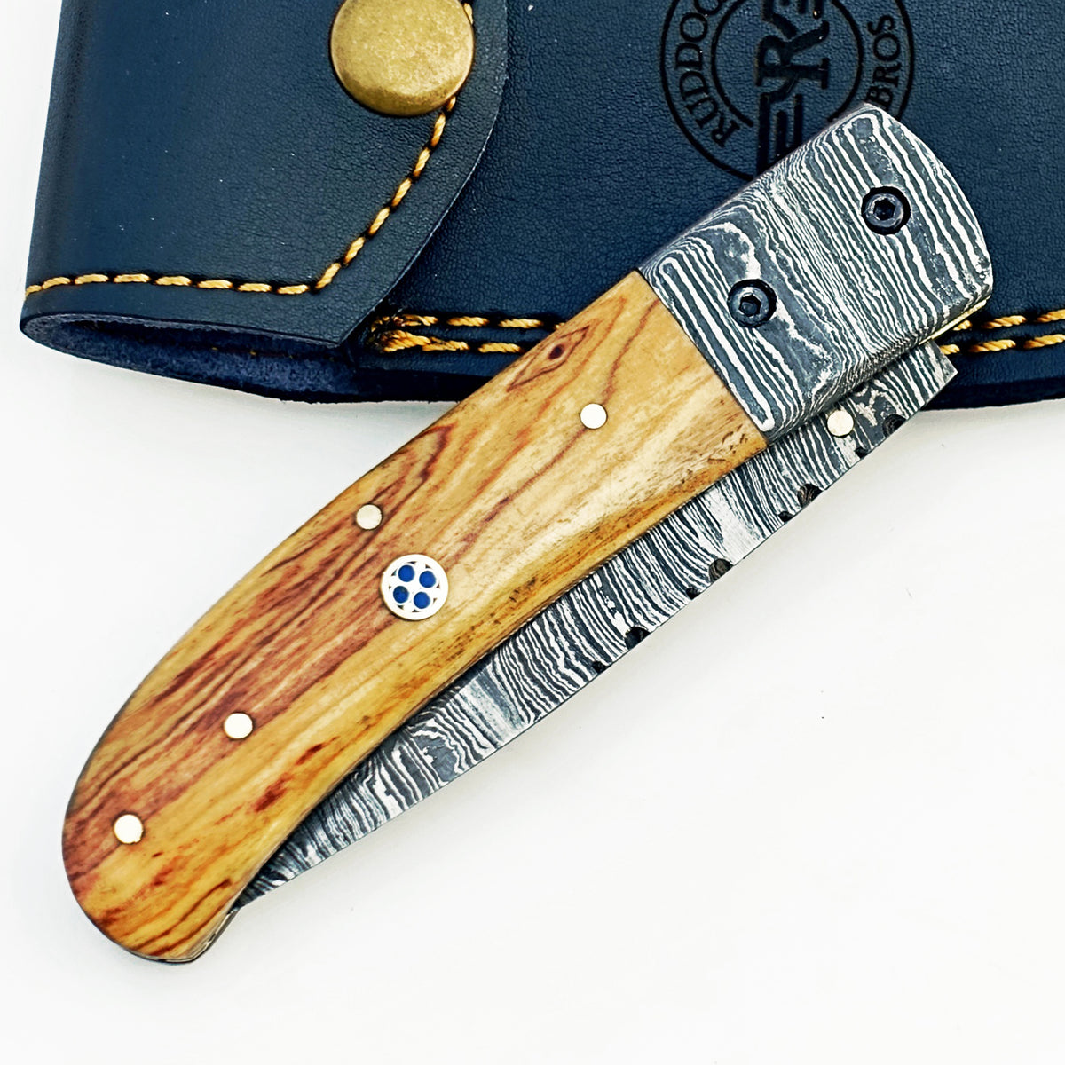Kentucky Slugger Folding Knife - Damascus Steel