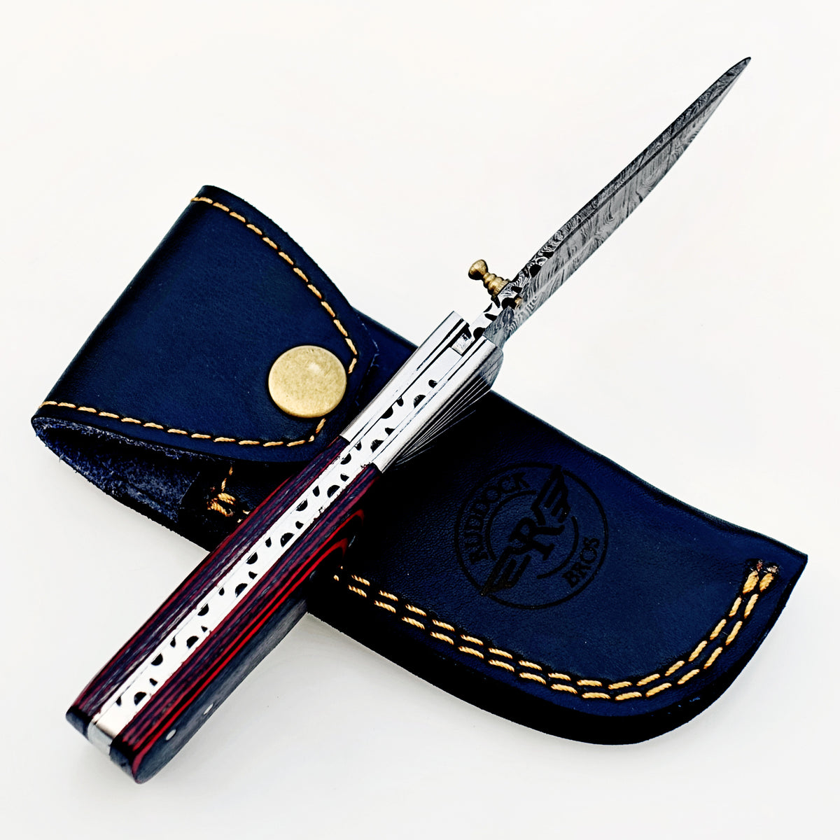 Knight Folding Knife Damascus – Premium Sharp EDC Pocket Blade