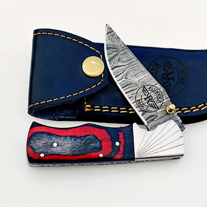 Knight Folding Knife Damascus – Premium Sharp EDC Pocket Blade