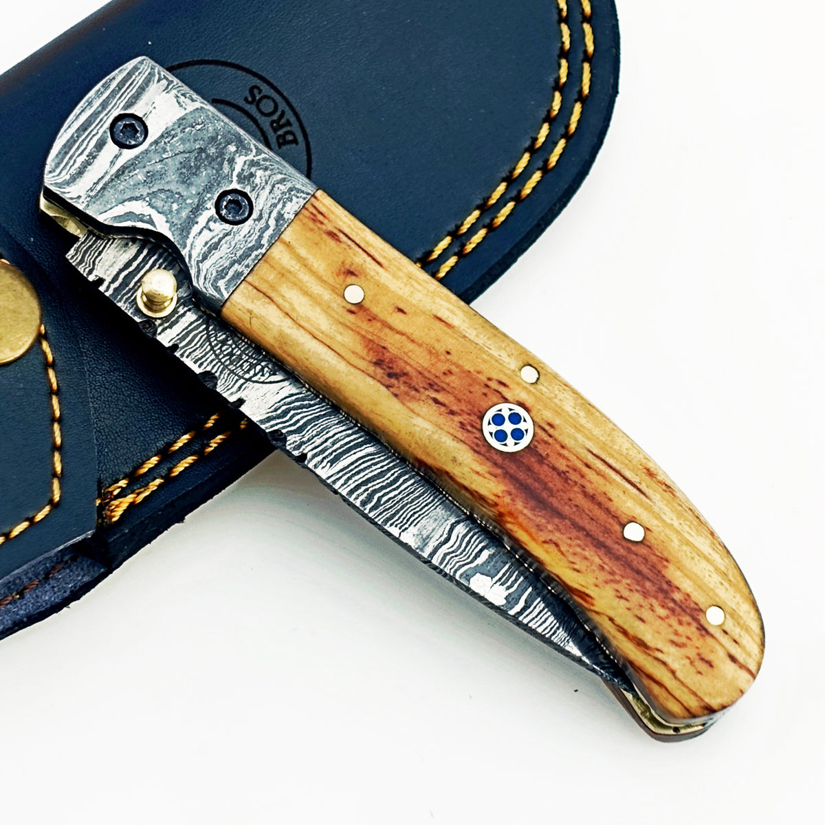 Kentucky Slugger Folding Knife - Damascus Steel
